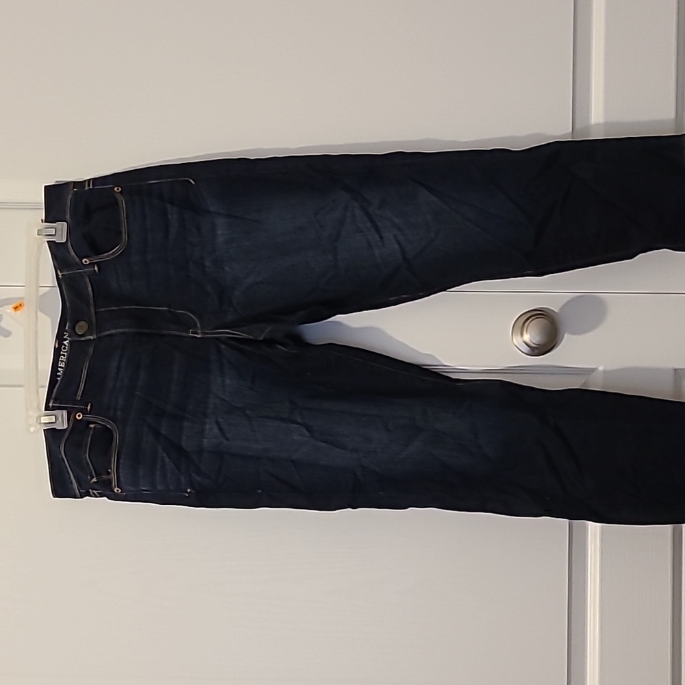 American Eagle mid-rise super skinny dark jeans